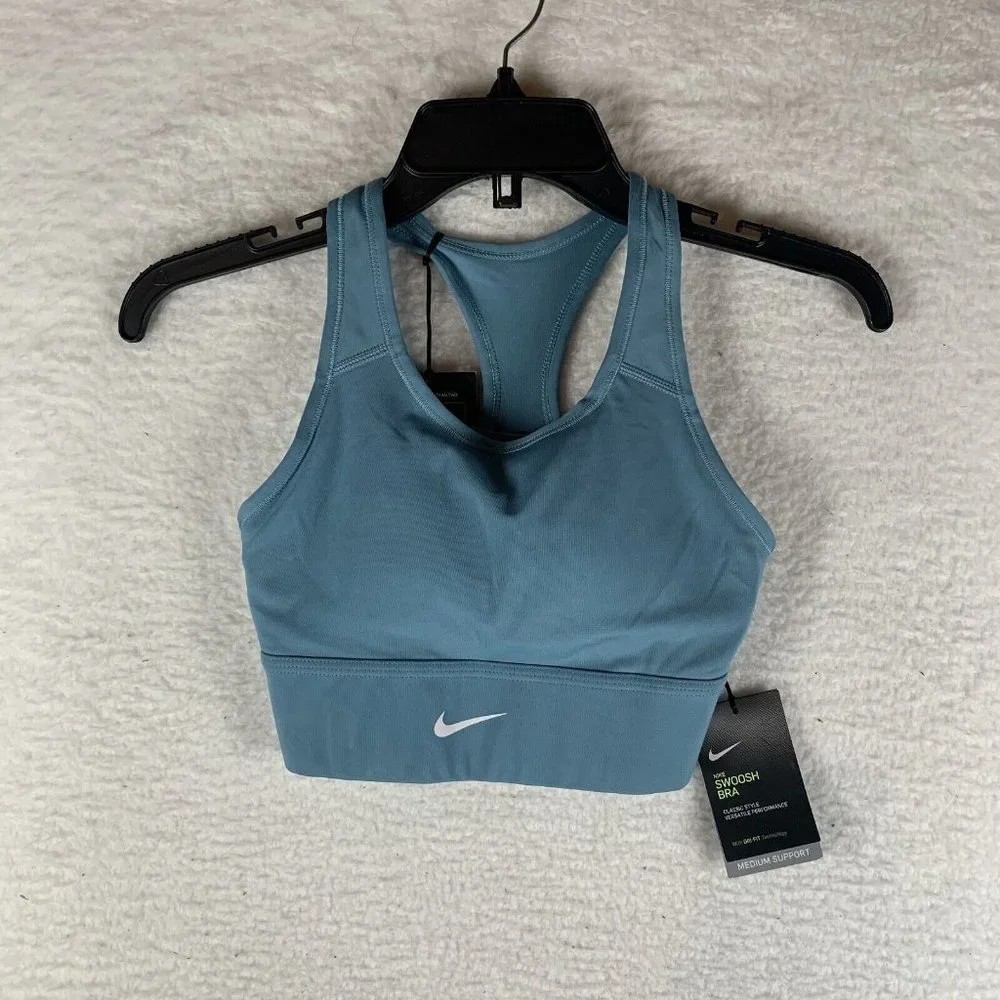 Nike Sports‎ Bra Two in One Women's XS Teal  Comfort Pad System Pullover 7390